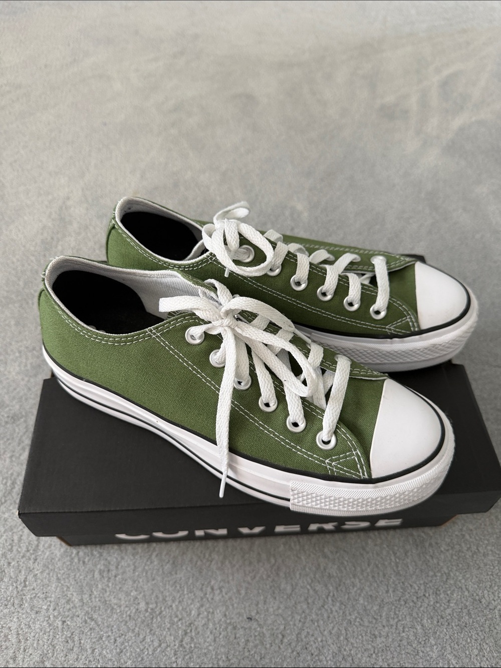 Converse Low Top Canvas Sneakers - Olive